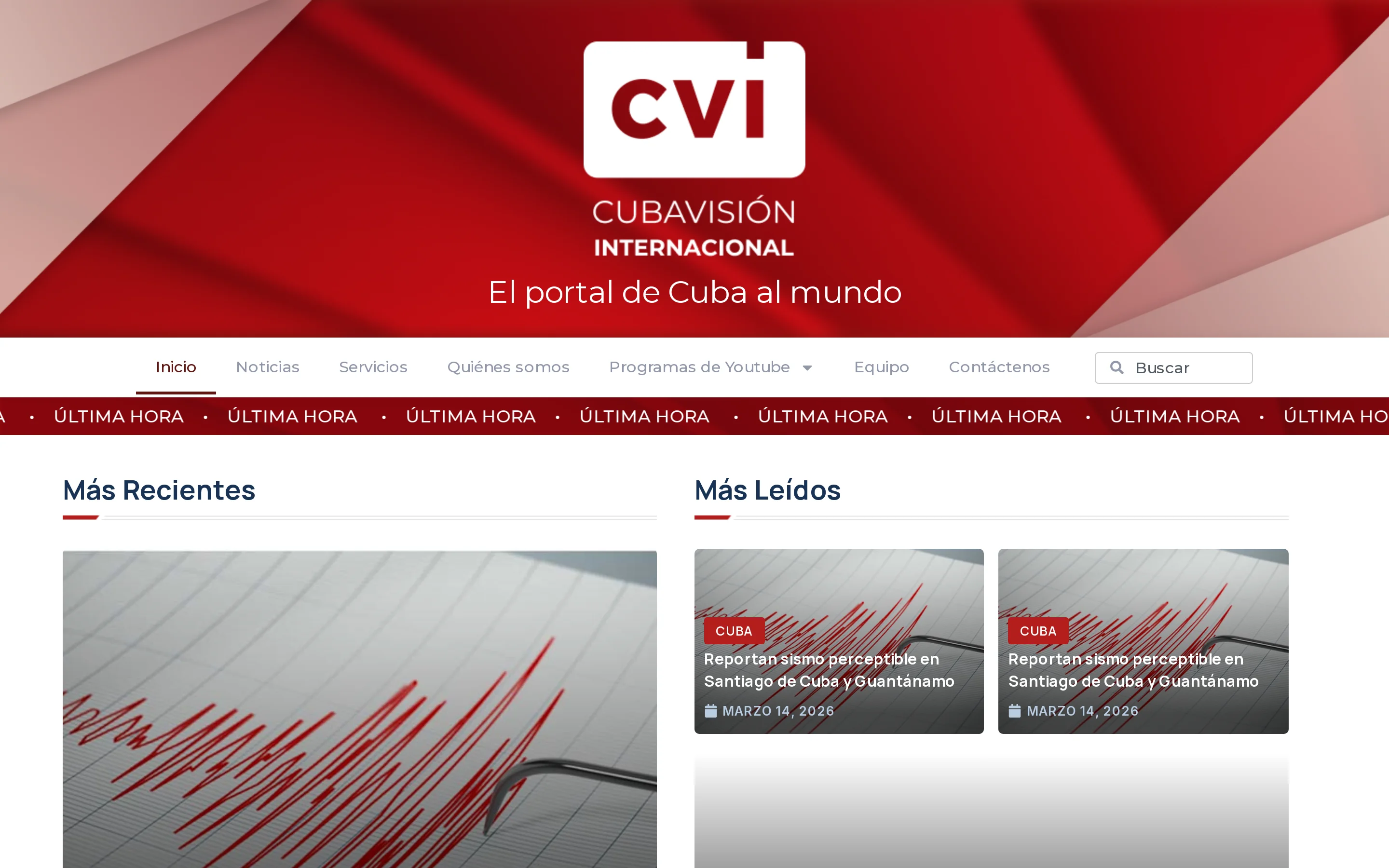 Screenshot of Cubavisión Internacional