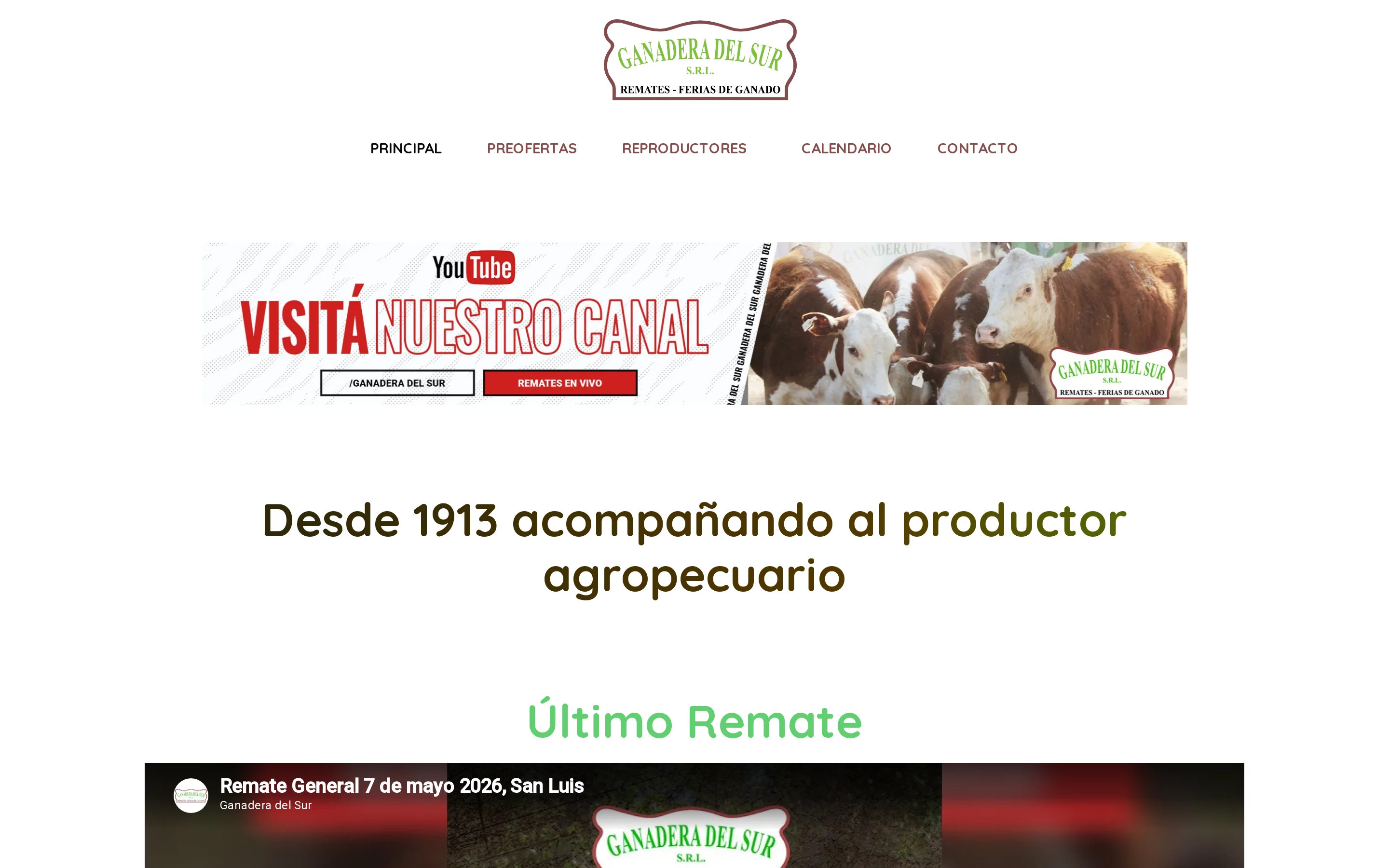 Screenshot of Ganadera del Sur