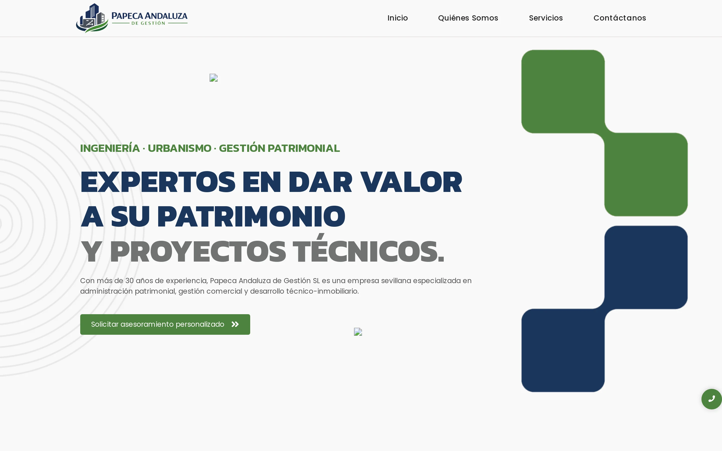 Screenshot of Papeca Andaluza de Gestión